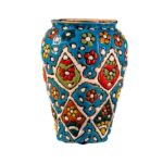 Price and Buy Handcrafted Persian Pottery Pen Holder for Desk – Minakari Enameled