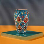 Price and Buy Handcrafted Persian Pottery Pen Holder for Desk – Minakari Enameled - Image 4