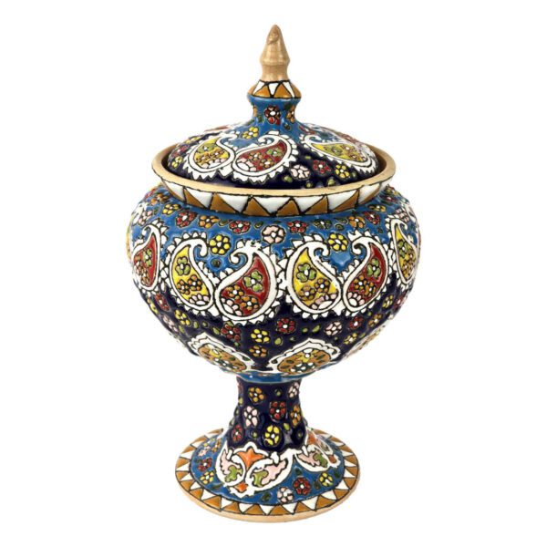 Price and Buy Handcrafted Persian Pottery Sugar Bowl in Minakari with Lid_690086efa2a04.jpeg Price and Buy Handcrafted Persian Pottery Sugar Bowl in Minakari with Lid
