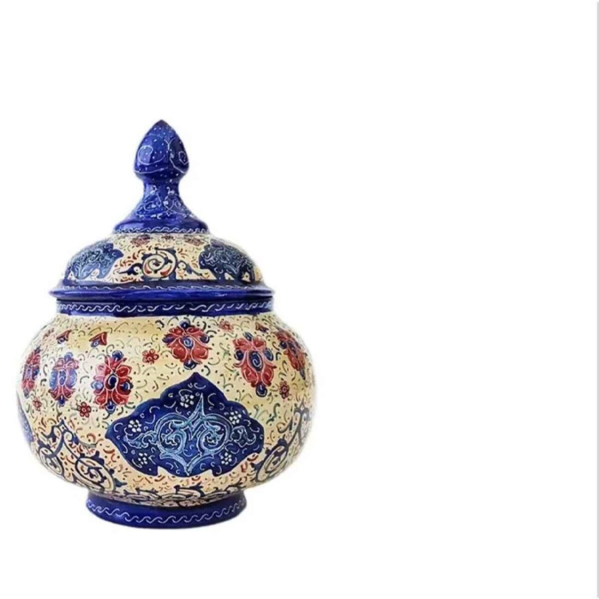 Price and Buy Handcrafted Persian Pottery Tea & Coffee Set – Minakari Enameled in Yellow - Image 3