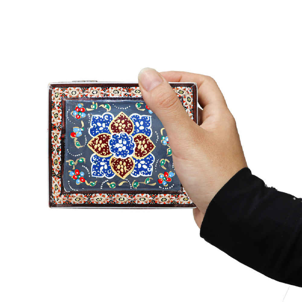 Price and Buy Handcrafted Persian Wooden Jewelry Box with Khatam Flowers - Image 4