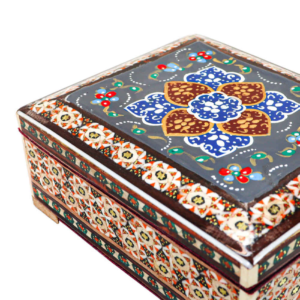 Price and Buy Handcrafted Persian Wooden Jewelry Box with Khatam Flowers - Image 7