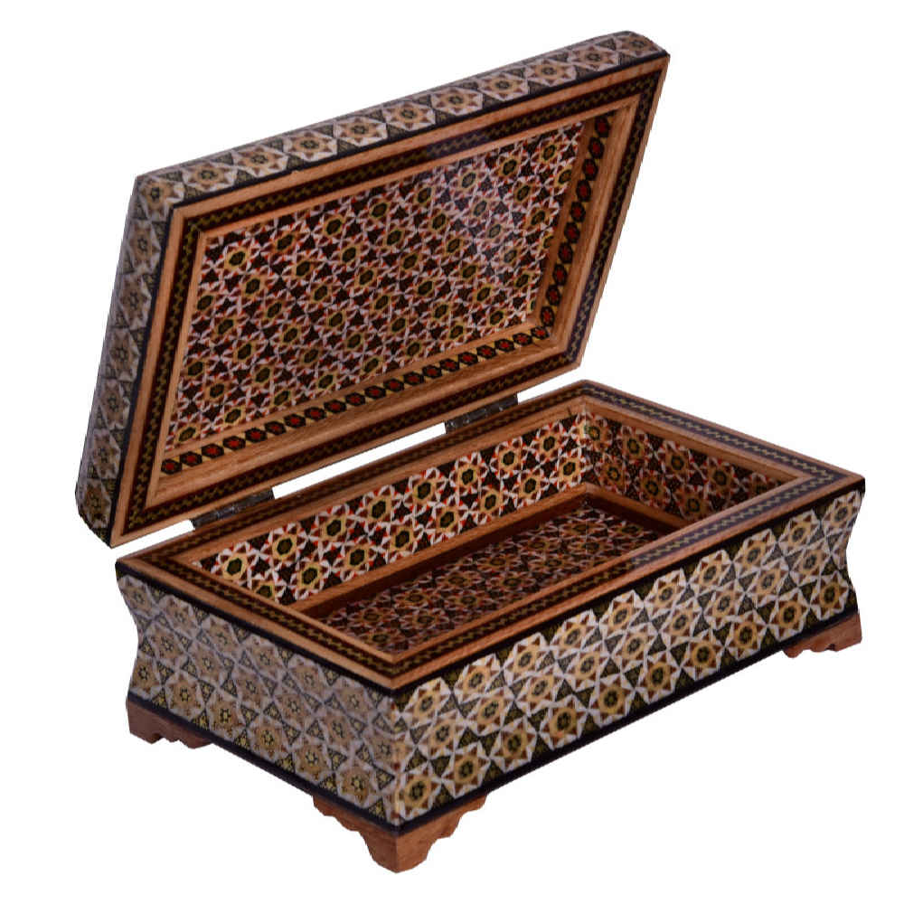 Price and Buy Handcrafted Persian Wooden Jewelry Box with Khatam Violet Design - Image 4