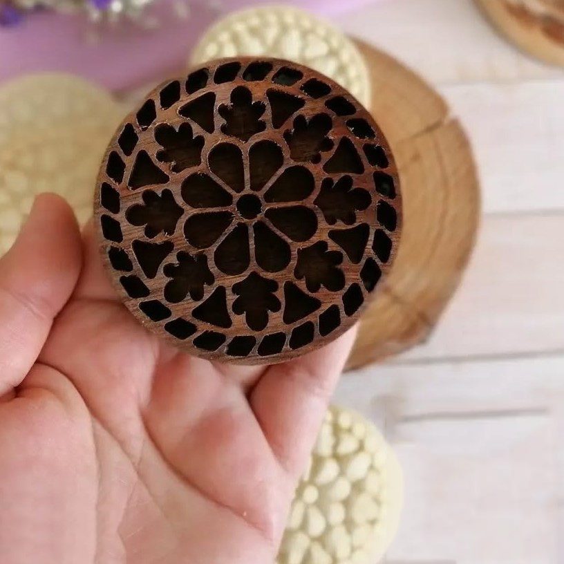 Price and Buy Handcrafted Persian Wooden Kolompeh Pastry Stamp with Star Pattern_6903dd9d7691c.jpeg Price and Buy Handcrafted Persian Wooden Kolompeh Pastry Stamp with Star Pattern - Image 1