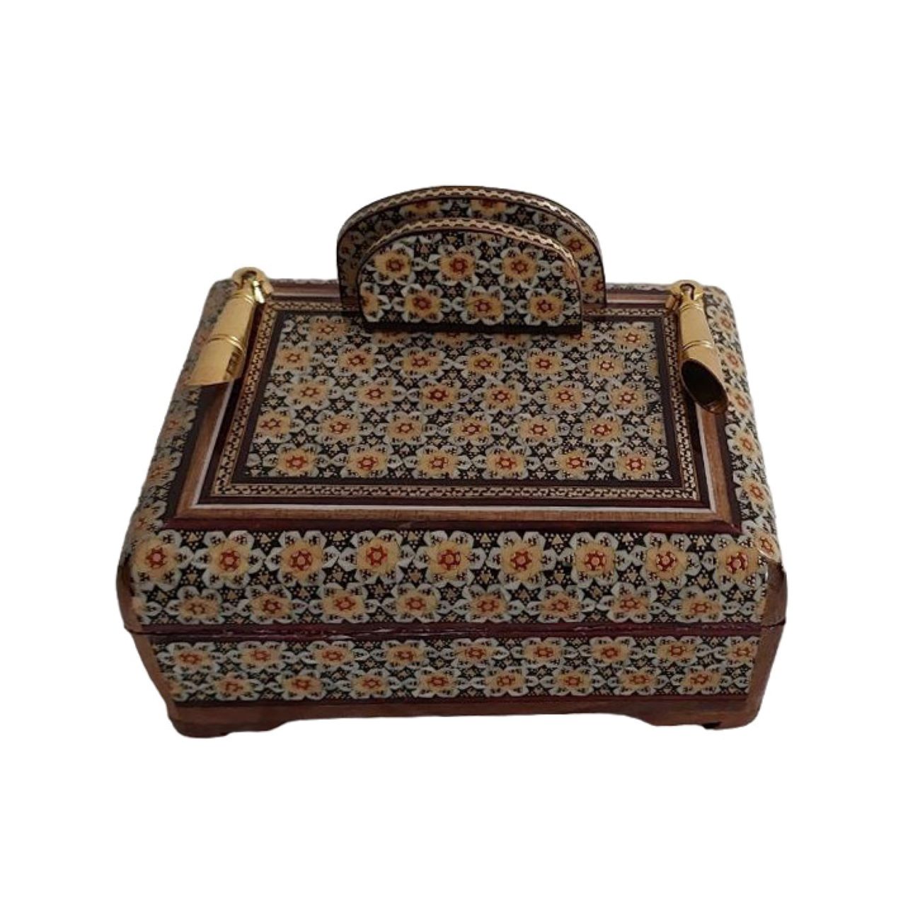 Price and Buy Handcrafted Persian Wooden Pen Holder for Desk – Elegance Khatamkari Art_68ffcfb5ca866.jpeg Price and Buy Handcrafted Persian Wooden Pen Holder for Desk – Elegance Khatamkari Art - Image 1