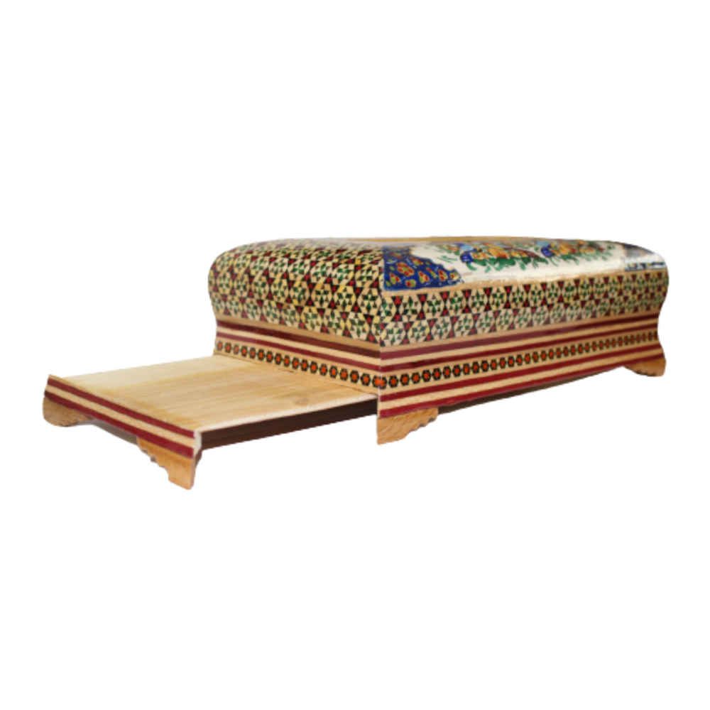 Price and Buy Handcrafted Persian Wooden Tissue Box Cover – Khatamkari Abtin - Image 3