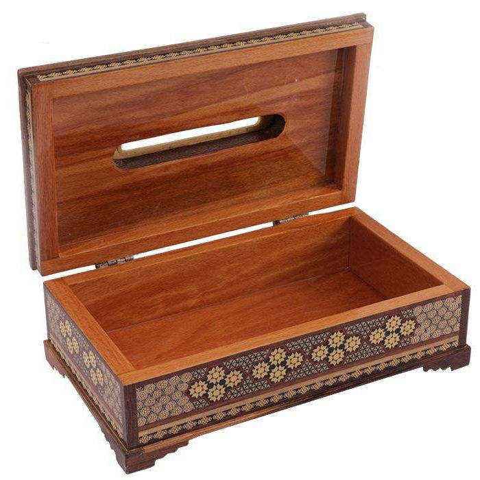 Price and Buy Handcrafted Persian Wooden Tissue Box Cover – Khatamkari Royal - Image 3