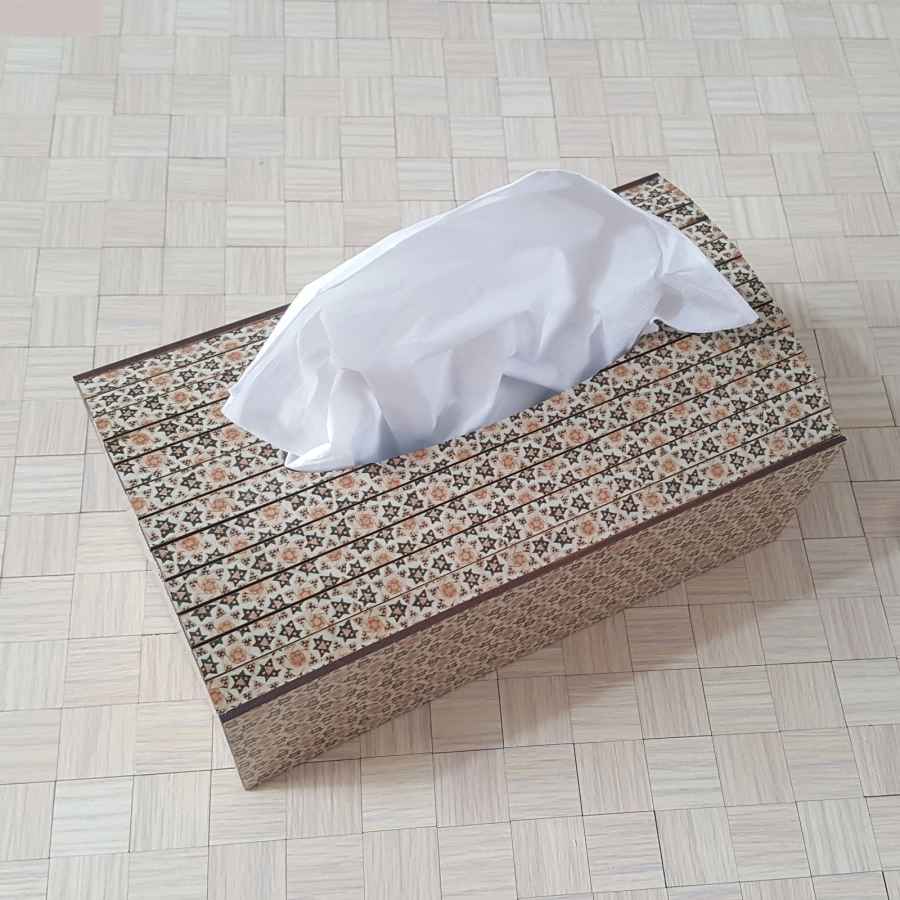 Price and Buy Handcrafted Persian Wooden Tissue Box Cover – Khatamkari Star - Image 3