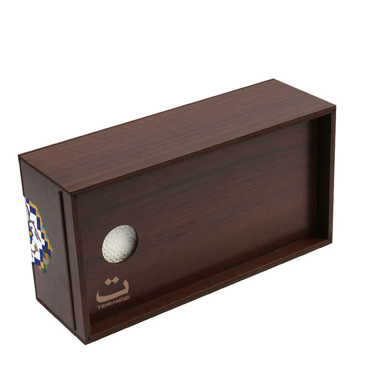 Price and Buy Handcrafted Persian Wooden Tissue Box with Geometric Design - Image 3