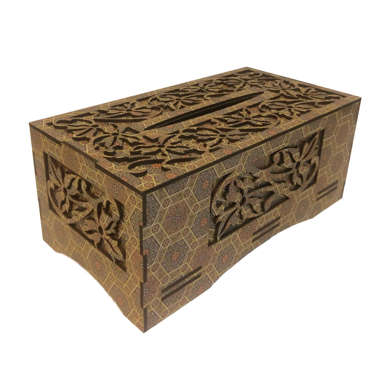 Price and Buy Handcrafted Persian Wooden Tissue Box with Khatamkari Design