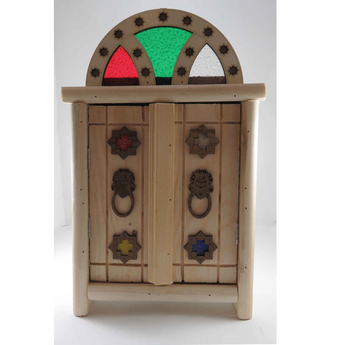 Price and Buy Handcrafted Persian Wooden Wall Key Holder with Traditional Style Door Design - Image 3