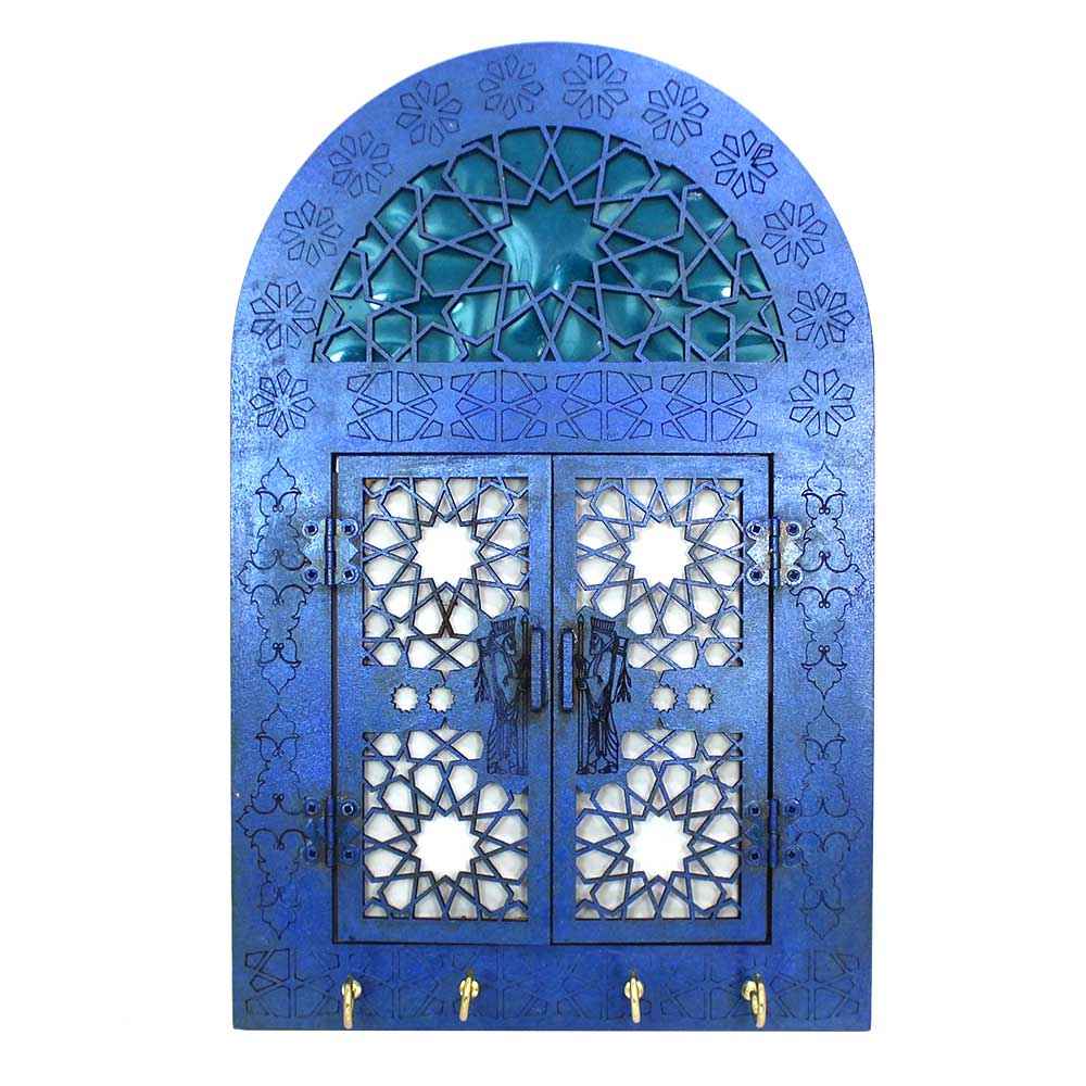 Price and Buy Handcrafted Persian Wooden Wall Key Holder with Traditional Style in Magenta - Image 4