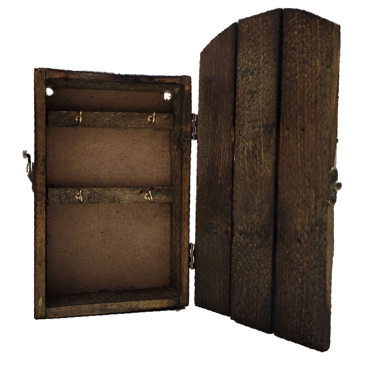 Price and Buy Handcrafted Persian Wooden Wall Key Holder with Traditional Style Old House Door Design - Image 3