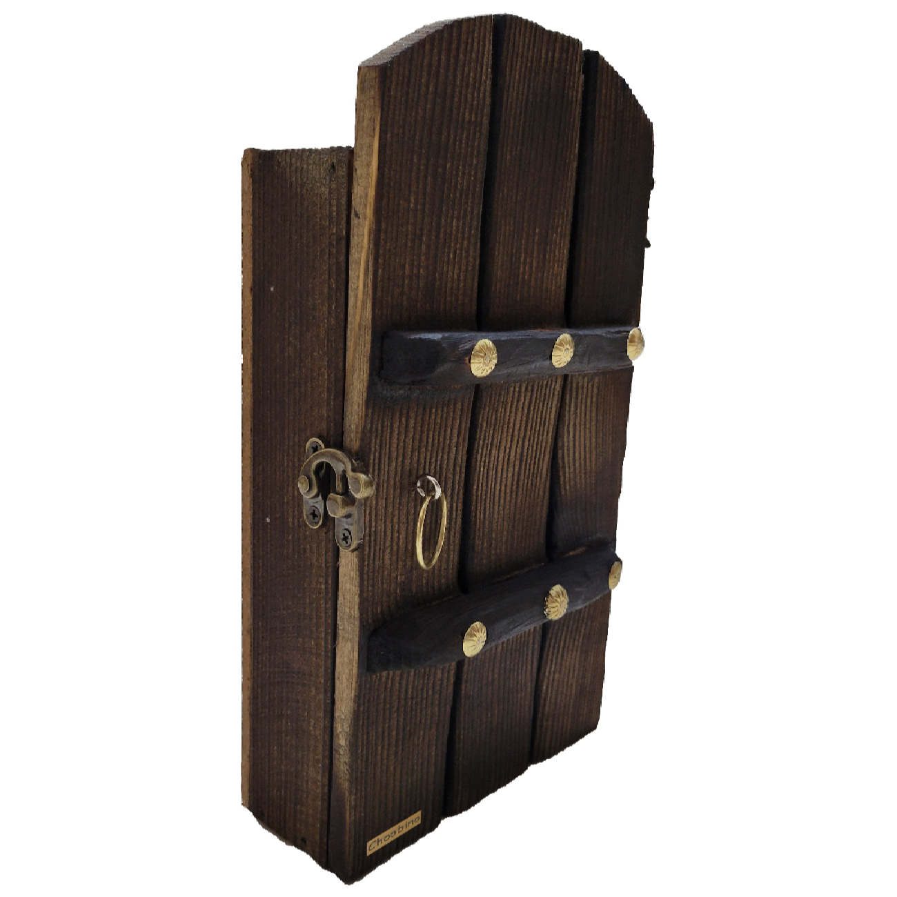 Price and Buy Handcrafted Persian Wooden Wall Key Holder with Traditional Style Old House Door Design - Image 4