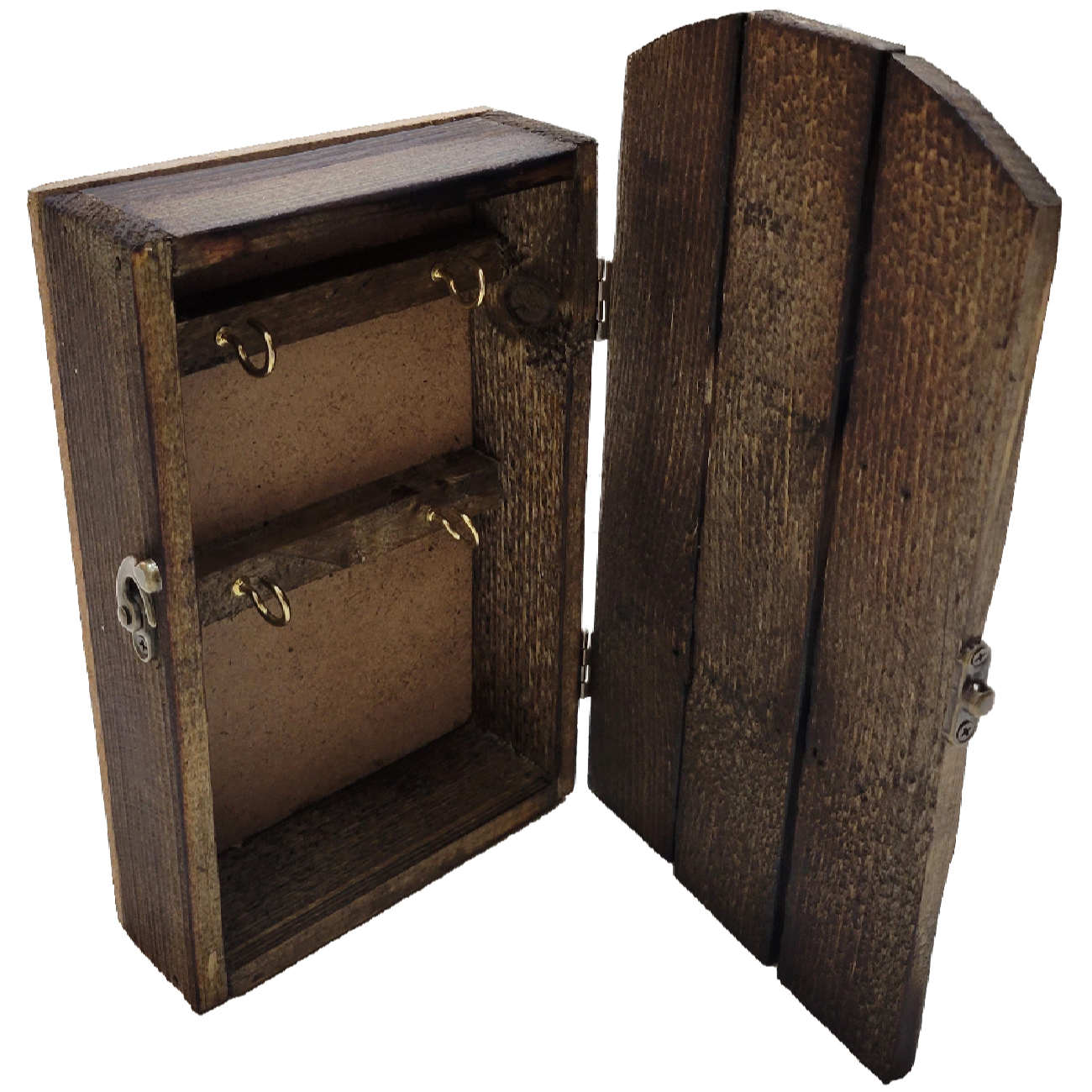 Price and Buy Handcrafted Persian Wooden Wall Key Holder with Traditional Style Old House Door Design - Image 5