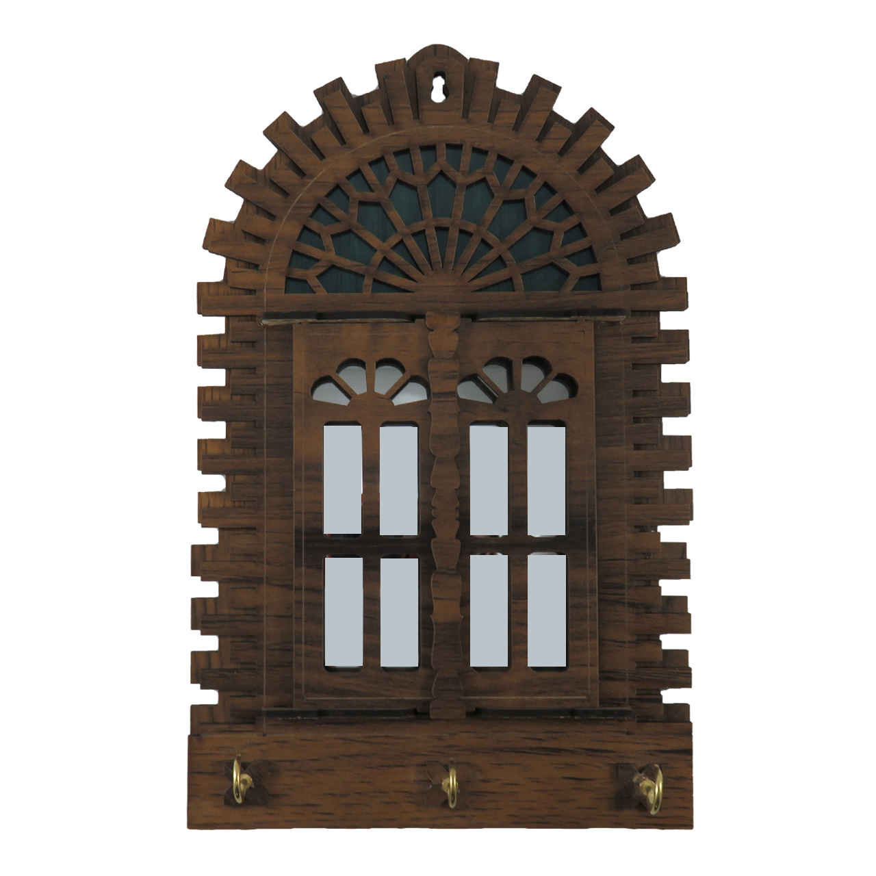Price and Buy Handcrafted Persian Wooden Wall Key Holder with Traditional Style Window Design