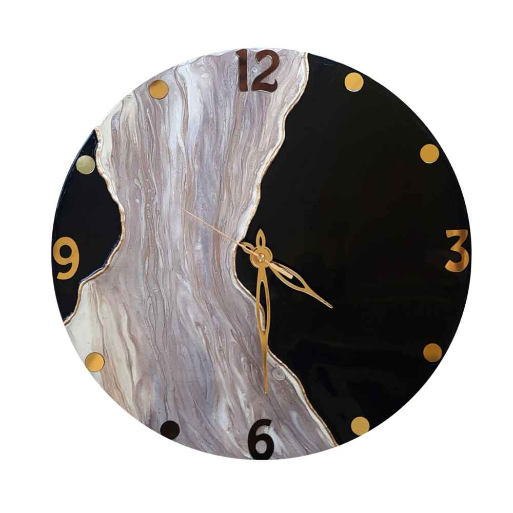 Price and Buy Handcrafted Resin Wall Clock – Abstract Style Barook
