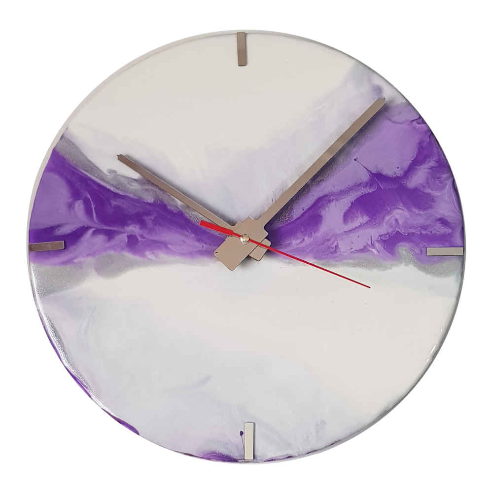 Price and Buy Handcrafted Resin Wall Clock – Abstract Style Hoora