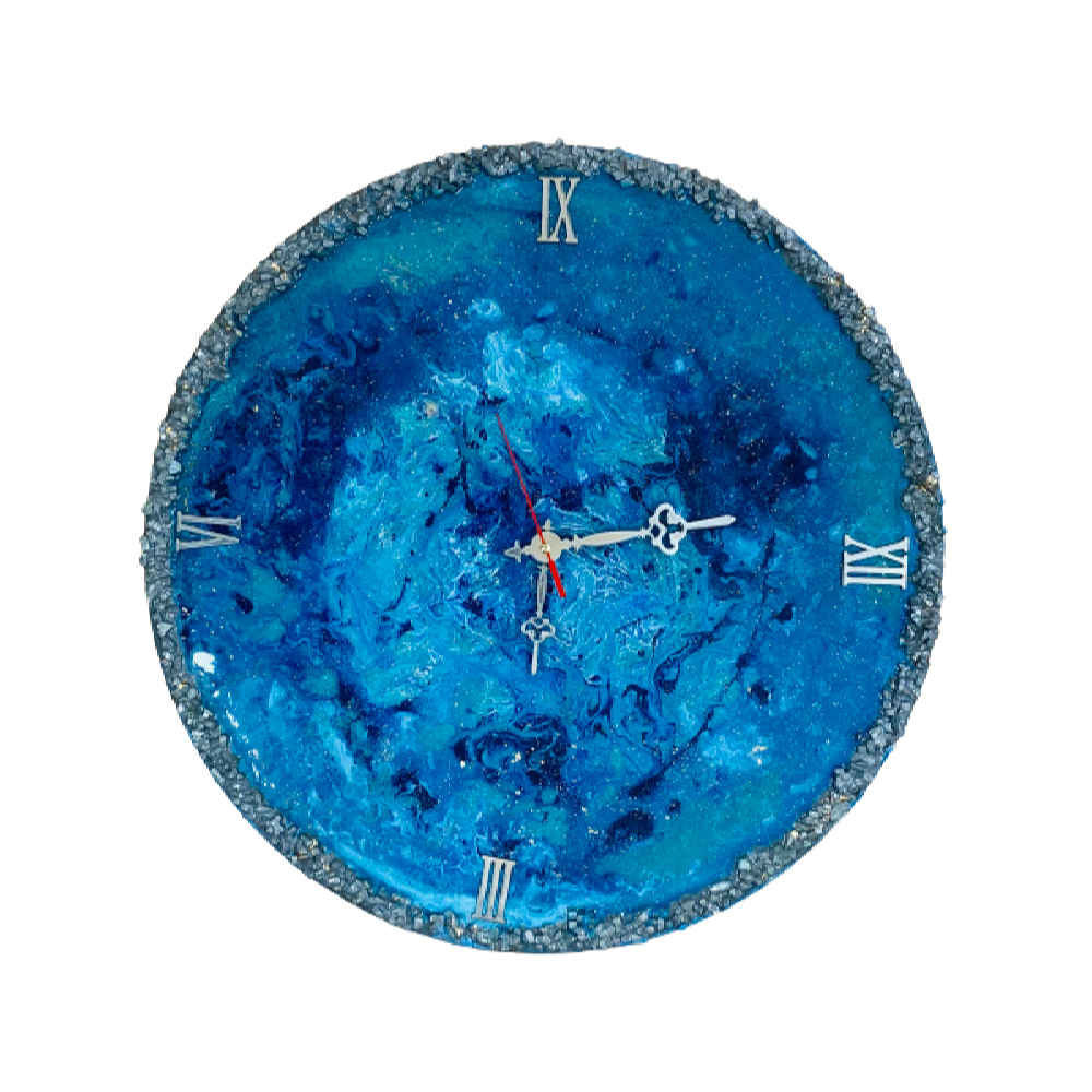 Price and Buy Handcrafted Resin Wall Clock – Abstract Style Maria