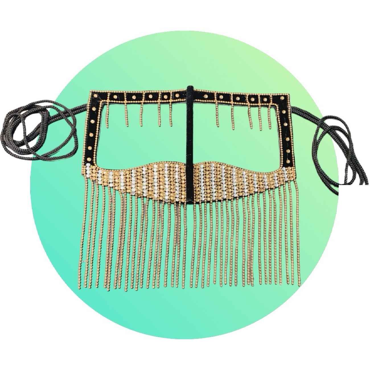 Price and Buy Handcrafted Rhinestone Battoulah Mask Gulf Burqa - Image 3