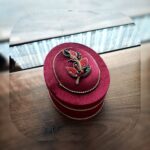 Price and Buy Handcrafted Velvet Fabric Jewelry Box with Stone Embroidery