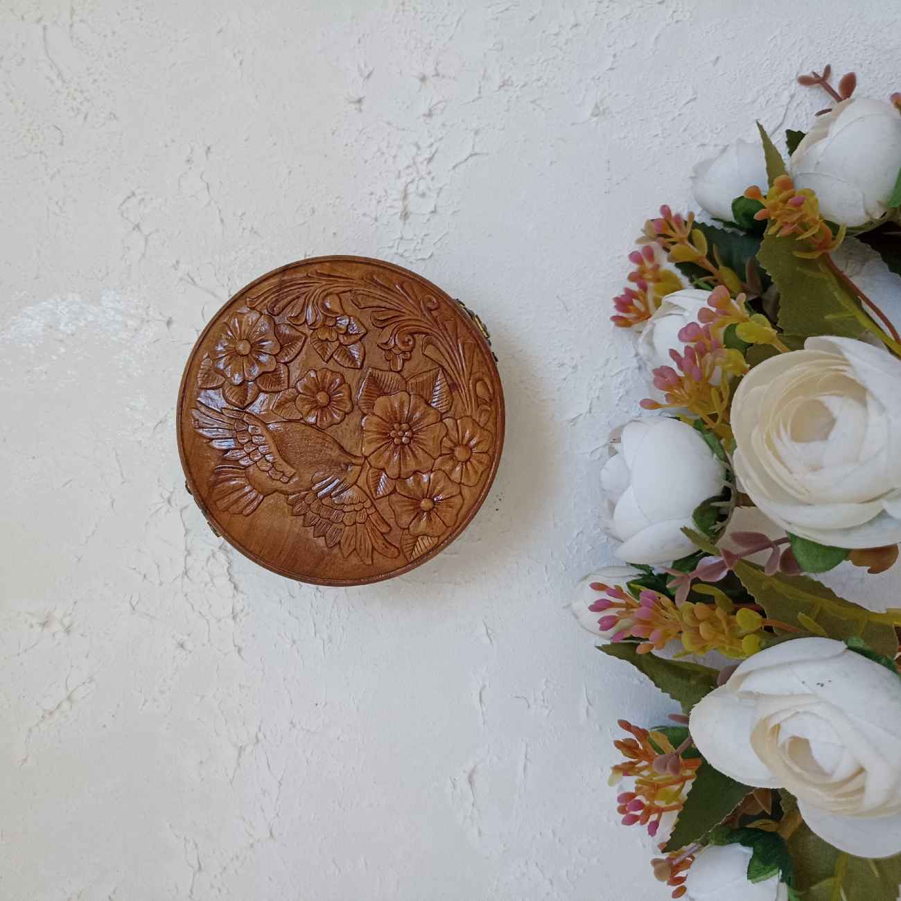 Price and Buy Handcrafted Walnut Jewelry Box with Elegant Bird and Flower Design_6901f5d199c3c.jpeg Price and Buy Handcrafted Walnut Jewelry Box with Elegant Bird and Flower Design - Image 1