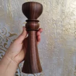 Price and Buy Handcrafted Walnut Mirror Frame & Candlesticks – 30 cm Height Rustic Set - Image 4