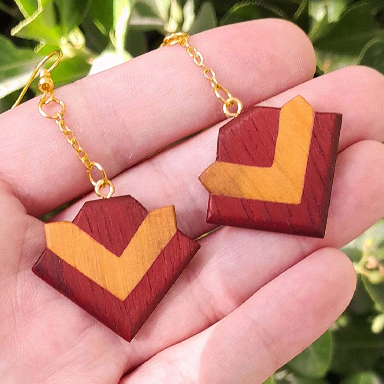 Price and Buy Handcrafted Wooden Earrings Made from Rosewood & Boxwood - Image 3