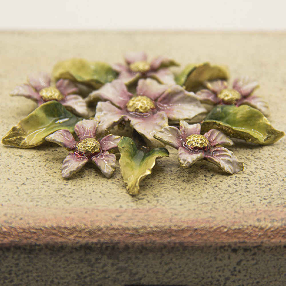 Price and Buy Handcrafted Wooden Jewelry Box with Decorative Flowers - Image 3