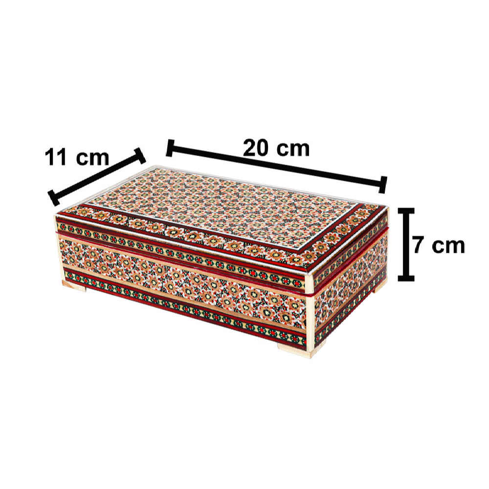 Price and Buy Handcrafted Wooden Jewelry Box with Decorative Persian Khatam Design - Image 3