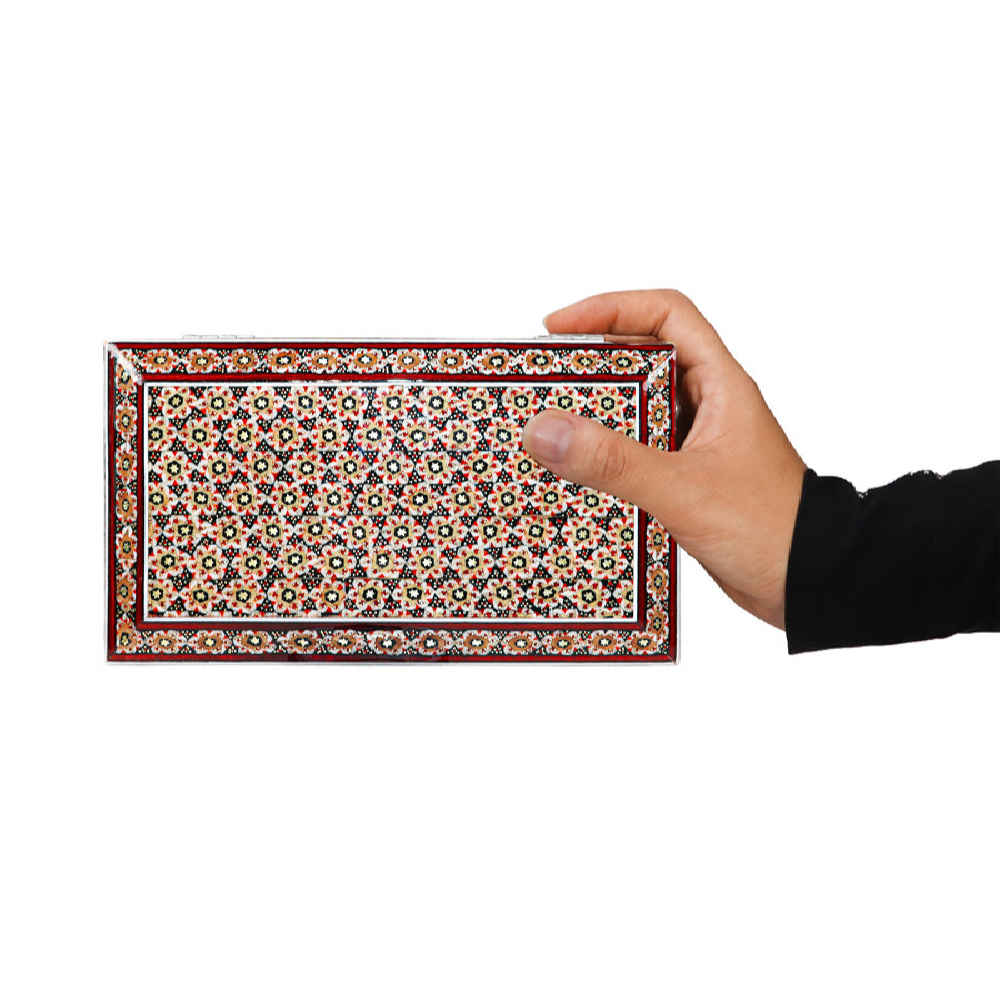Price and Buy Handcrafted Wooden Jewelry Box with Decorative Persian Khatam Design - Image 4