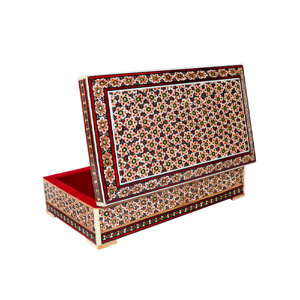 Price and Buy Handcrafted Wooden Jewelry Box with Decorative Persian Khatam Design - Image 6