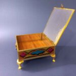 Price and Buy Handcrafted Wooden Jewelry Box with Geometric Design Copper - Image 3