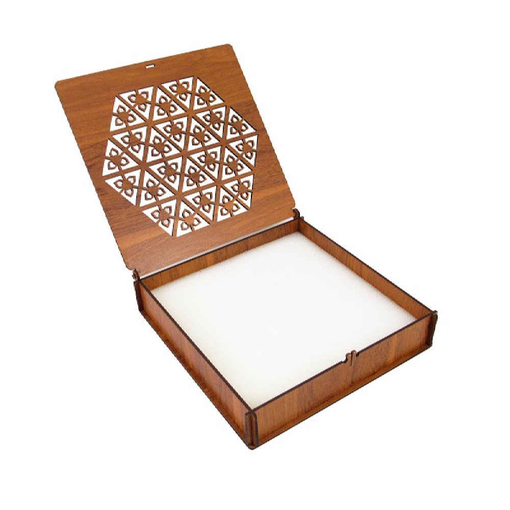 Price and Buy Handcrafted Wooden Jewelry Box with Geometric Design - Image 3