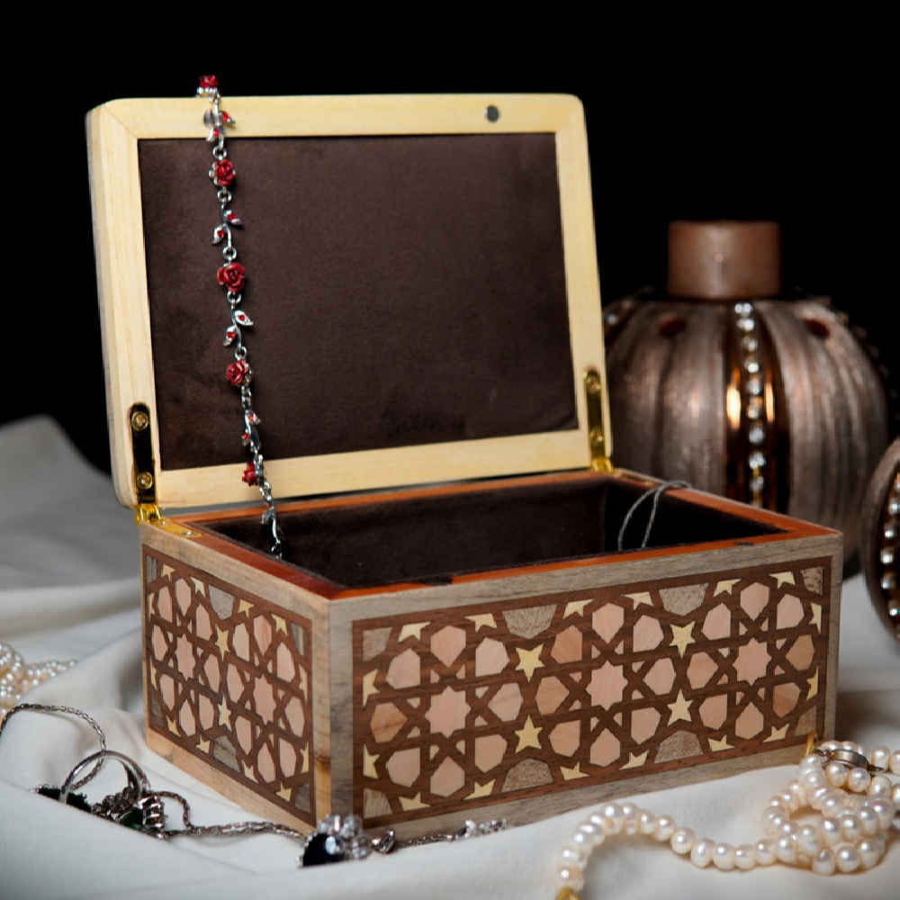 Price and Buy Handcrafted Wooden Jewelry Box with Marquetry Technique - Image 3