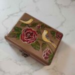Price and Buy Handcrafted Wooden Jewelry Box with Painted Bird & Flower
