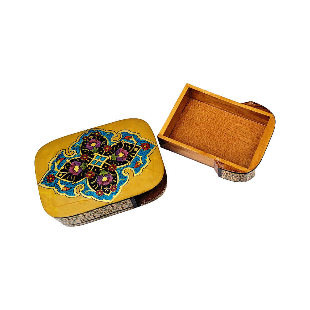 Price and Buy Handcrafted Wooden Jewelry Box with Persian-Inspired Pattern – Naghshineh - Image 3