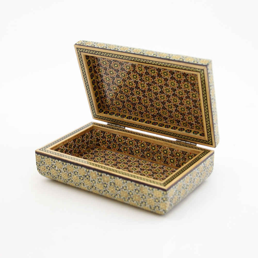 Price and Buy Handcrafted Wooden Jewelry Box with Persian Khatam Design – Ayda - Image 3