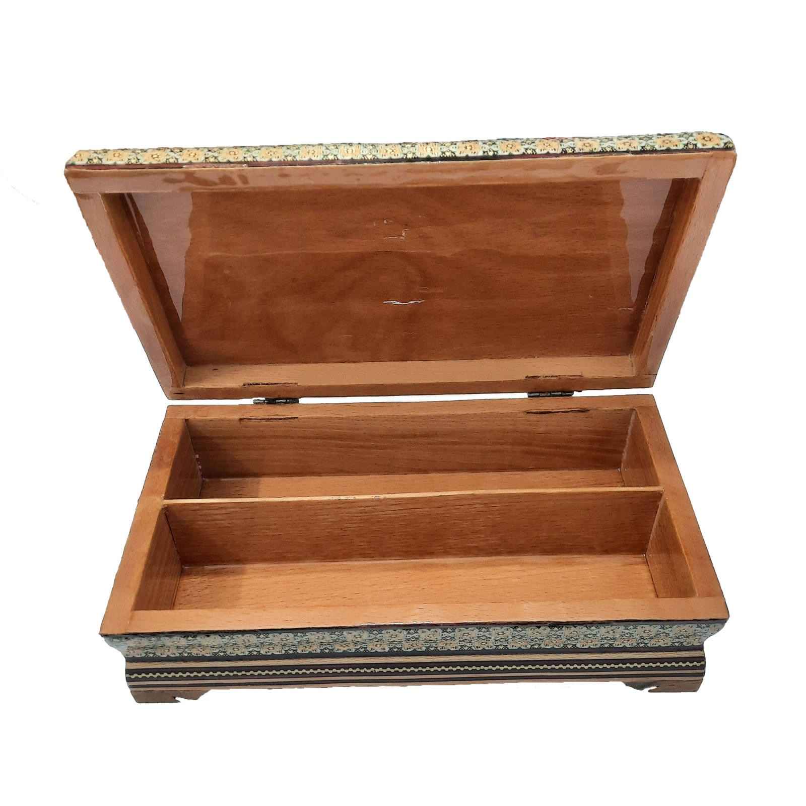 Price and Buy Handcrafted Wooden Jewelry Box with Persian Khatam Design – Birds - Image 3