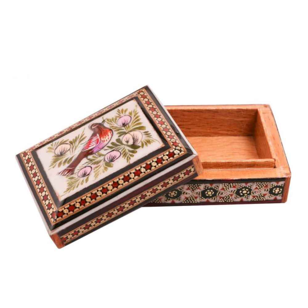 Price and Buy Handcrafted Wooden Jewelry Box with Persian Khatam Design – Narges - Image 3