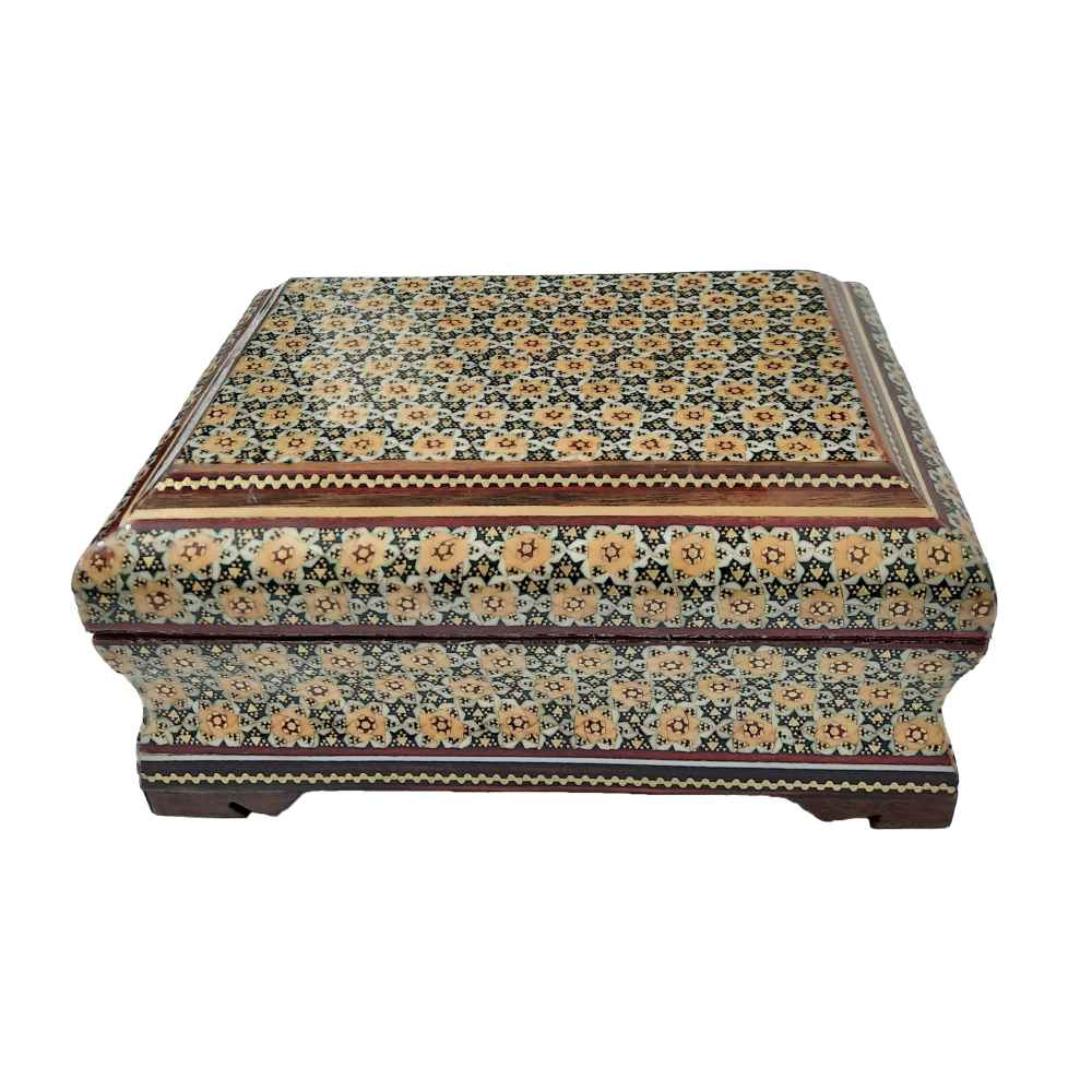 Price and Buy Handcrafted Wooden Jewelry Box with Persian Khatam Design – Paeez