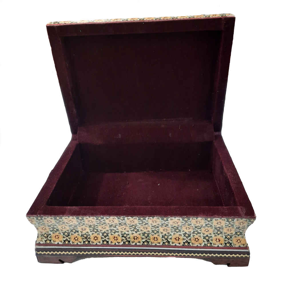 Price and Buy Handcrafted Wooden Jewelry Box with Persian Khatam Design – Paeez - Image 3