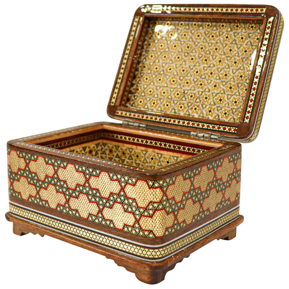 Price and Buy Handcrafted Wooden Jewelry Box with Persian Khatam Design – Rana - Image 3