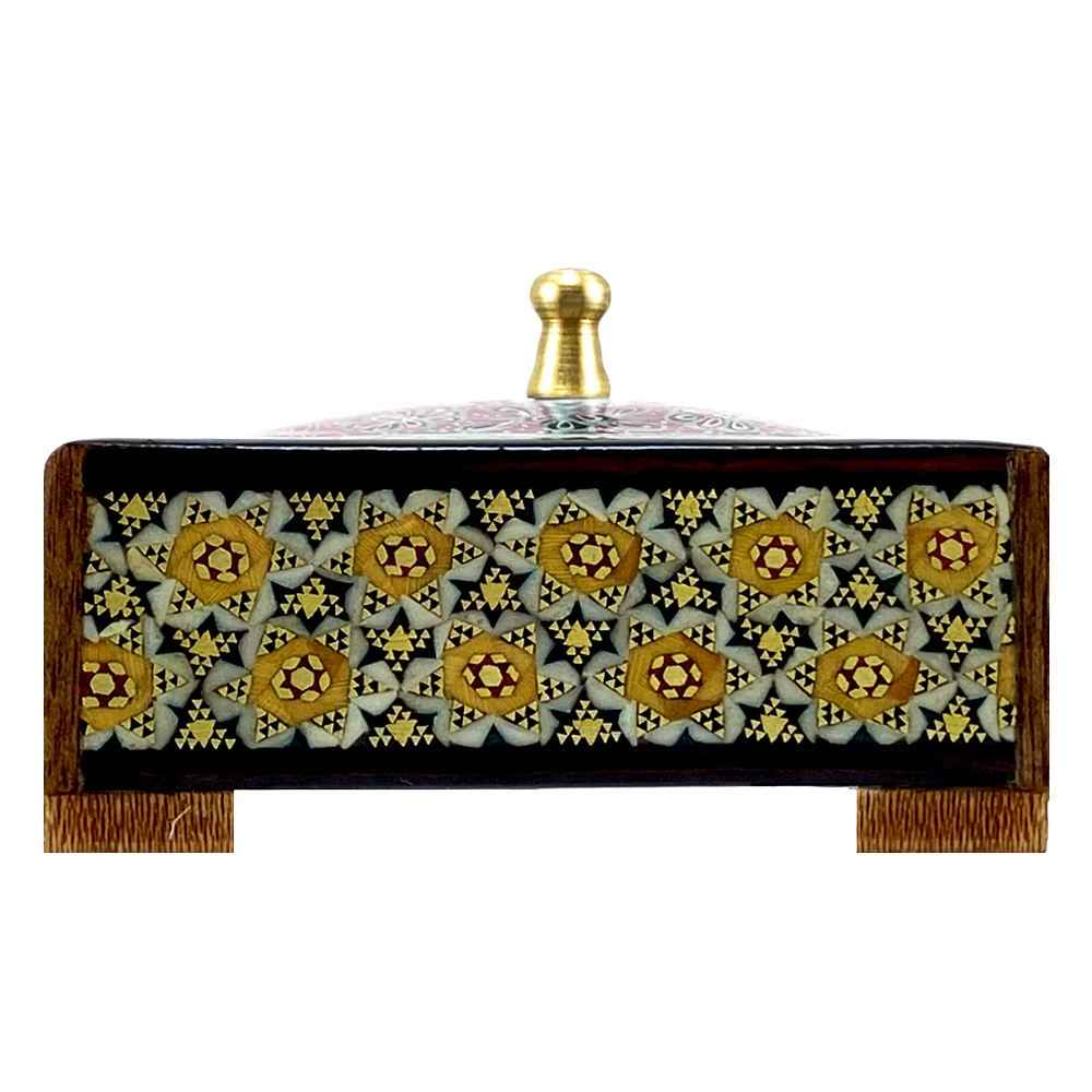 Price and Buy Handcrafted Wooden Jewelry Box with Persian Khatam Design – Saeidara - Image 3