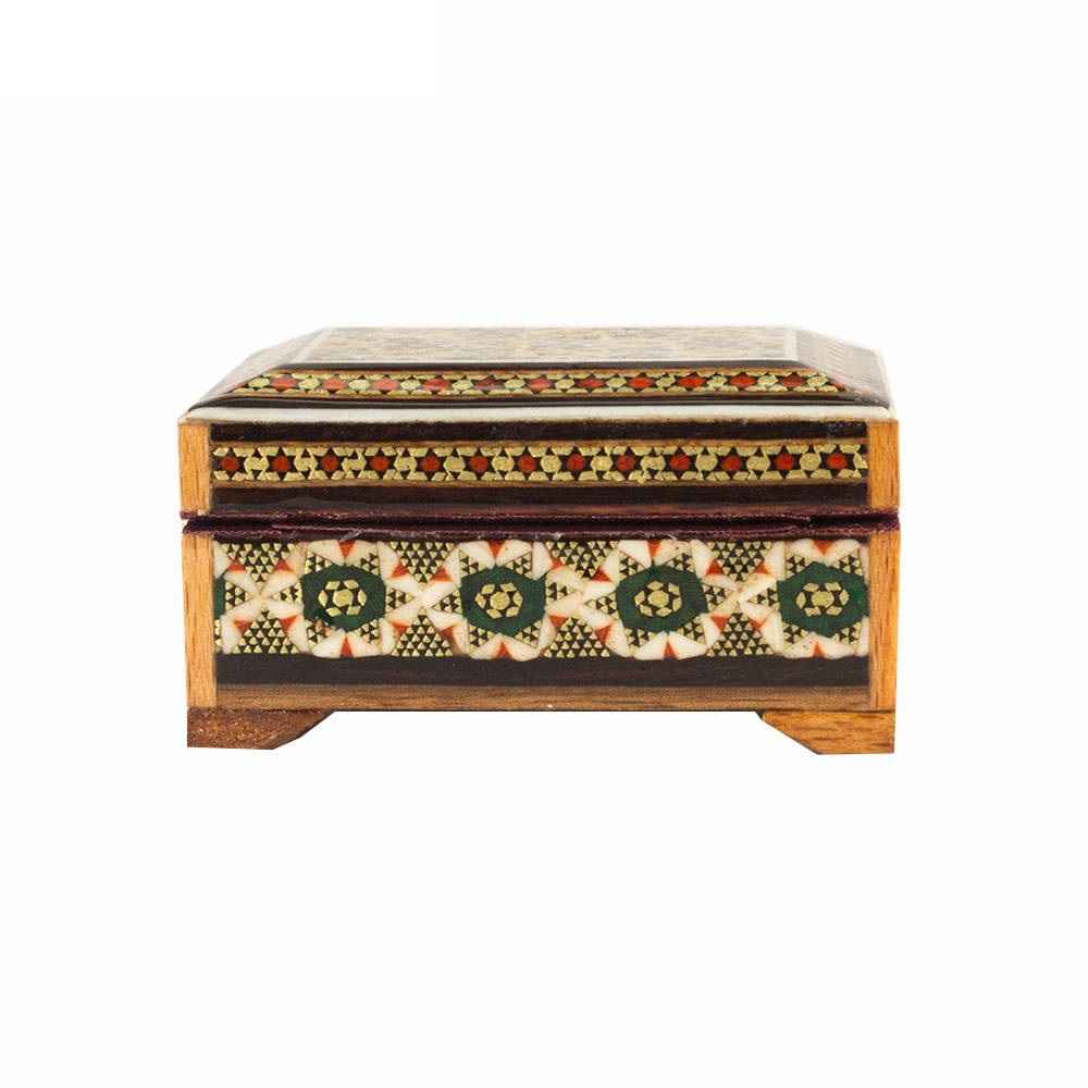 Price and Buy Handcrafted Wooden Jewelry Box with Persian Khatam Design – Shayeste - Image 3
