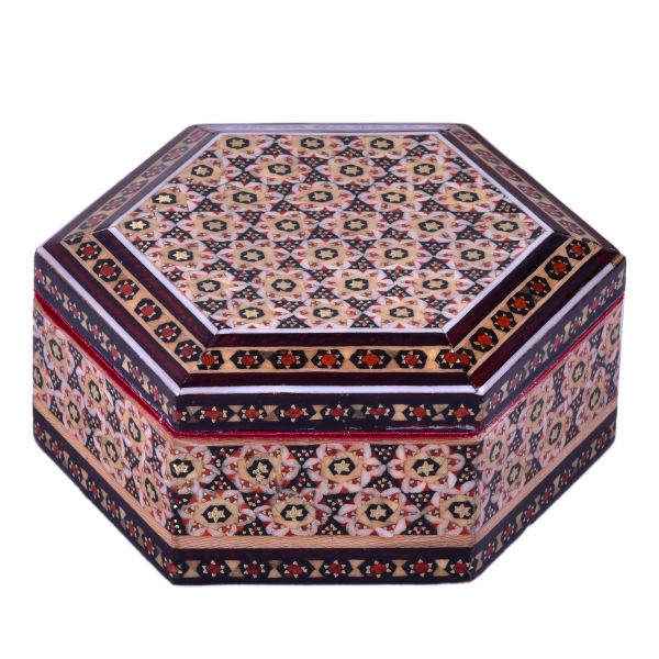Price and Buy Handcrafted Wooden Jewelry Box with Persian Khatam Design – Silva - Image 3