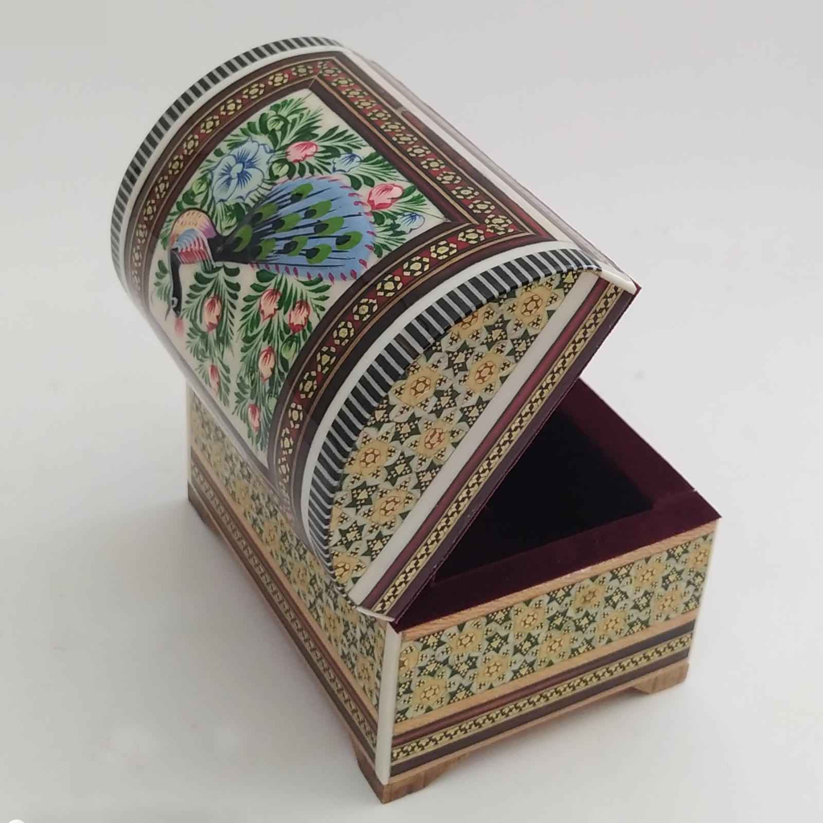 Price and Buy Handcrafted Wooden Jewelry Box with Persian Khatam Design – Tavoos - Image 3
