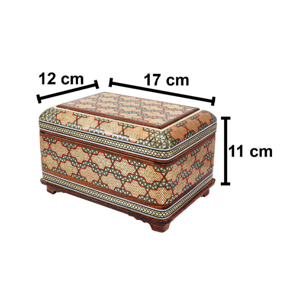 Price and Buy Handcrafted Wooden Jewelry Box with Persian Khatam Design - Image 3