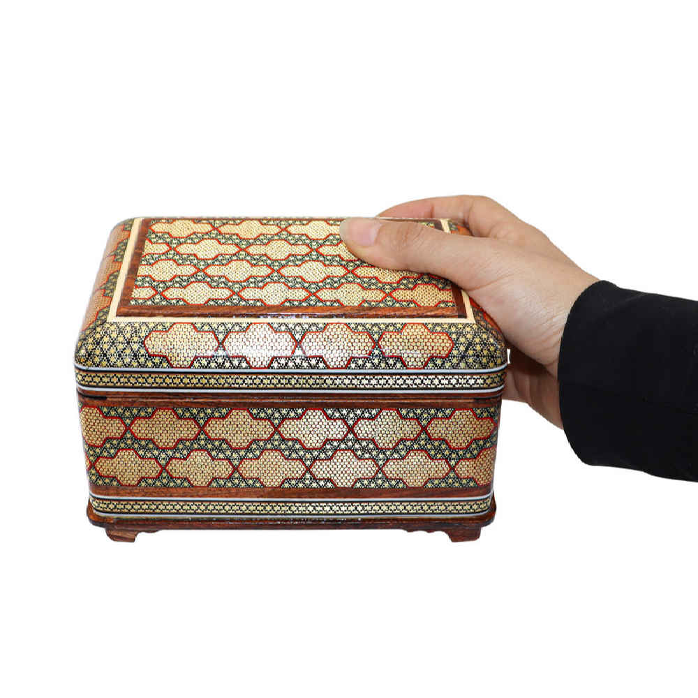 Price and Buy Handcrafted Wooden Jewelry Box with Persian Khatam Design - Image 4
