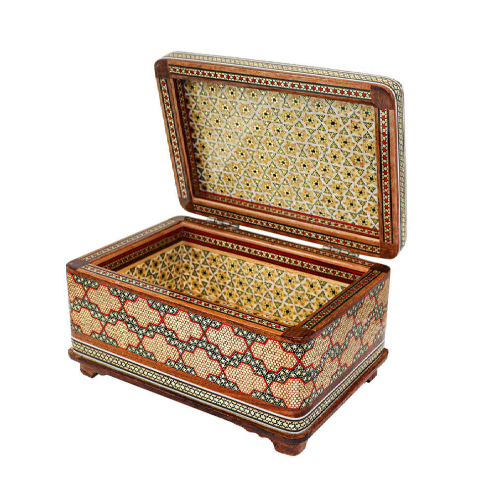 Price and Buy Handcrafted Wooden Jewelry Box with Persian Khatam Design - Image 5